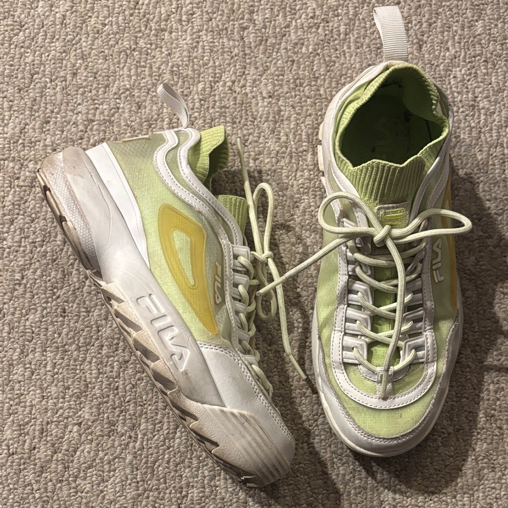 Fila Lime Green Chunky Sneakers